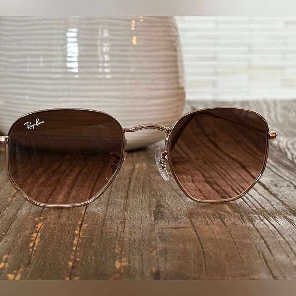 Ray-Ban Hexagonal Lenses rose gold frame RB3548N Men - Women.  New !!